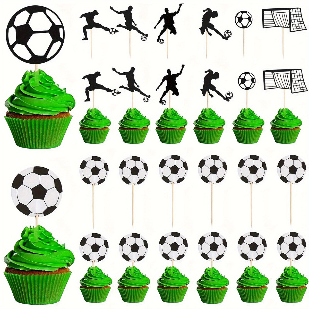 Football Birthday Party Cake Inserts Set DIY Props