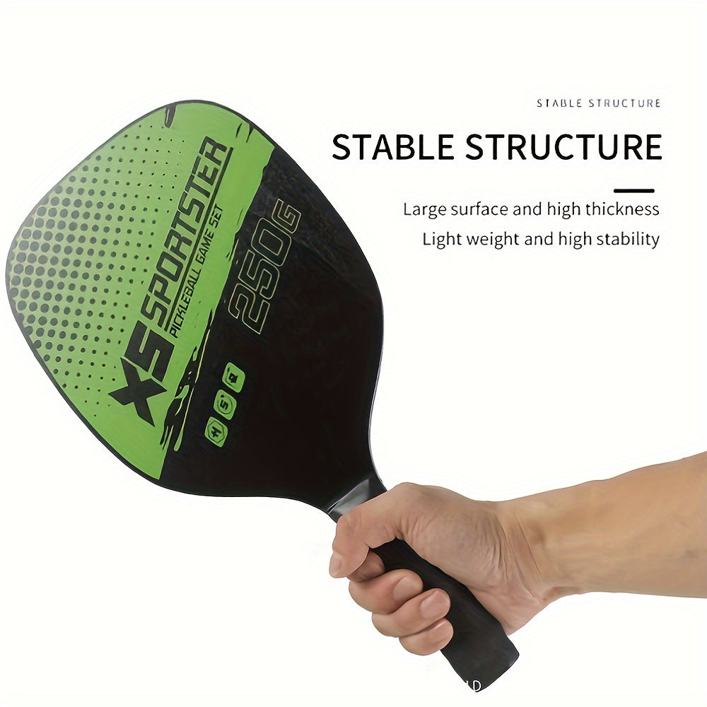 Pickleball Racket Set with 2 Rackets 4 Balls 1 Bag