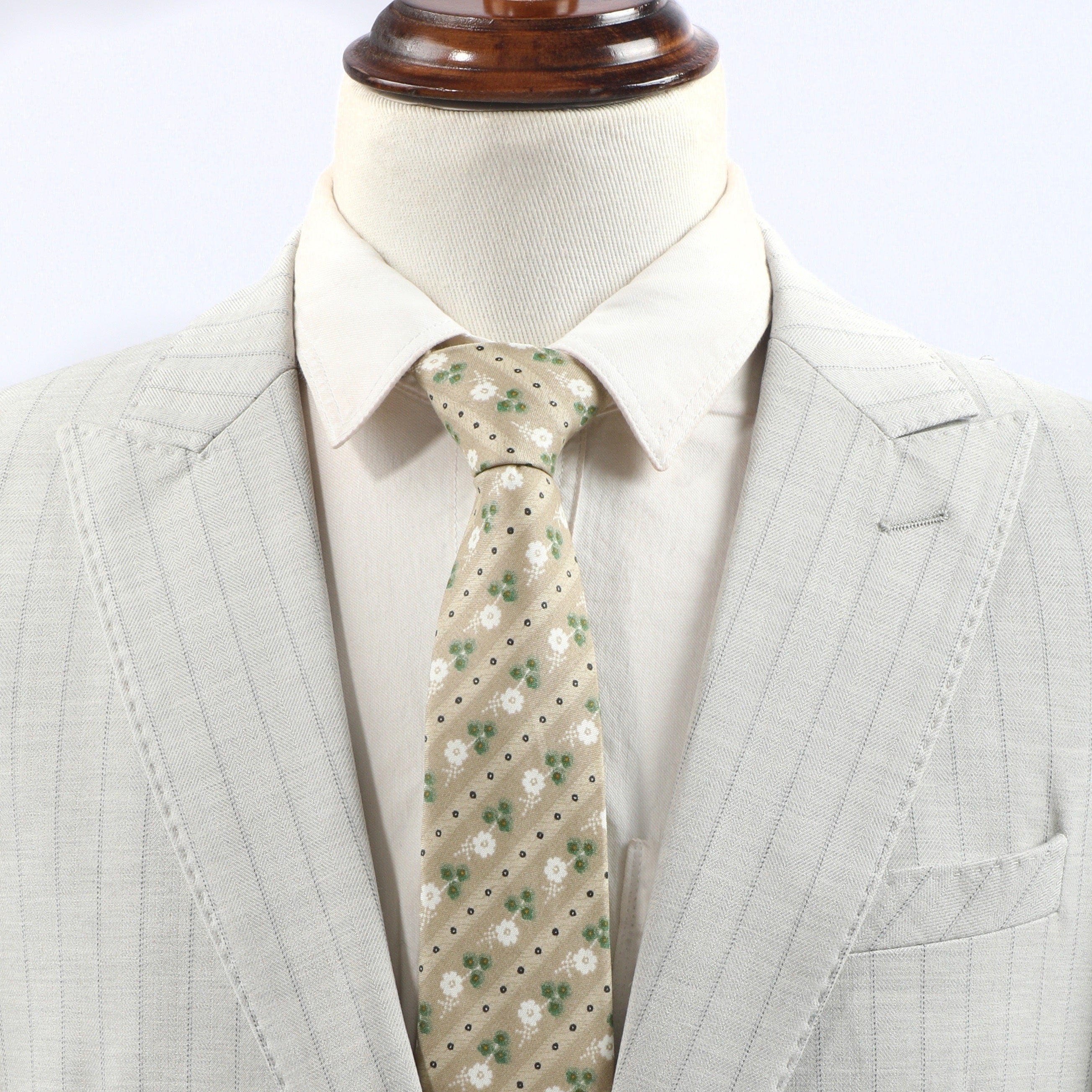 Multicolor Polyester Floral Striped Tie for Men