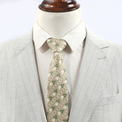 Multicolor Polyester Floral Striped Tie for Men