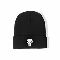 Embroidered Skull Beanie Hat for Halloween