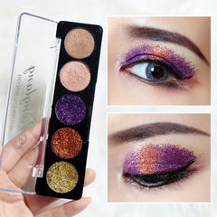 Glitter Eyeshadow Palette 5 Colors - High Pigmented Makeup