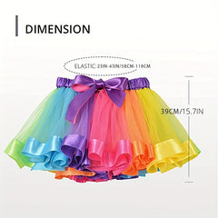 Rainbow Tutu Skirt for LGBTQ UV Glow Party Clown Halloween