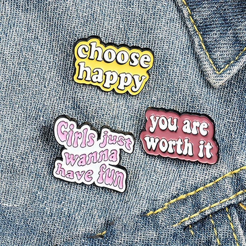 Alphabet Letter Brooches for Clothing and Bags