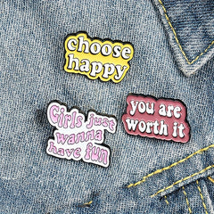 Alphabet Letter Brooches for Clothing and Bags