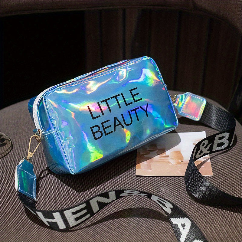 Holographic Laser Crossbody Bag Mini Square Purse
