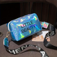 Holographic Laser Crossbody Bag Mini Square Purse