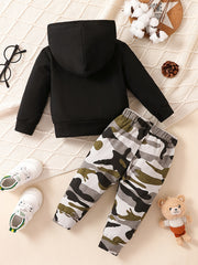 Infant Boys Camo Print Hoodie & Pants 2pc Set