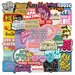 50pcs English Graffiti Waterproof Stickers DIY Materials