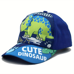 Dinosaur Embroidery Print Wide Brim Baseball Cap