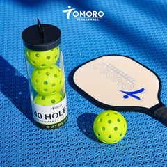 3pcs Outdoor Pickleball Balls 40 Holes For Training & Replacement