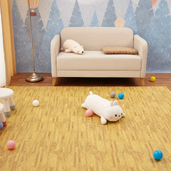 16pcs Shaggy Foam Mat Comfortable Anti-slip Self-adhesive Area