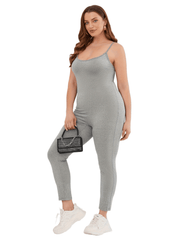  Scoop Neck Bodycon Yoga Cami Jumpsuit