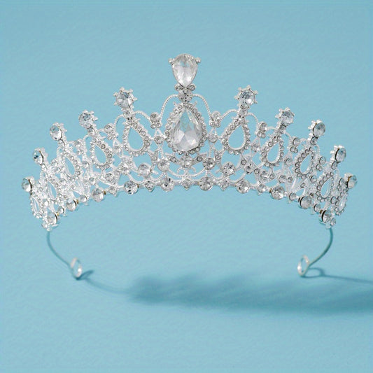 Bridal Rhinestone Silver Headband Crown Crystal Tiara
