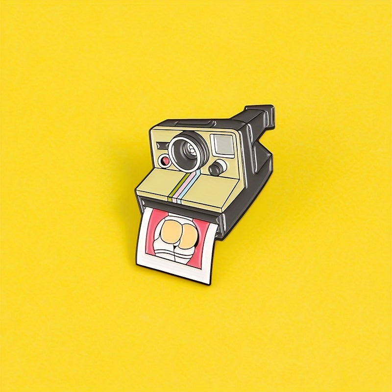 Polaroid Camera Enamel Brooch
