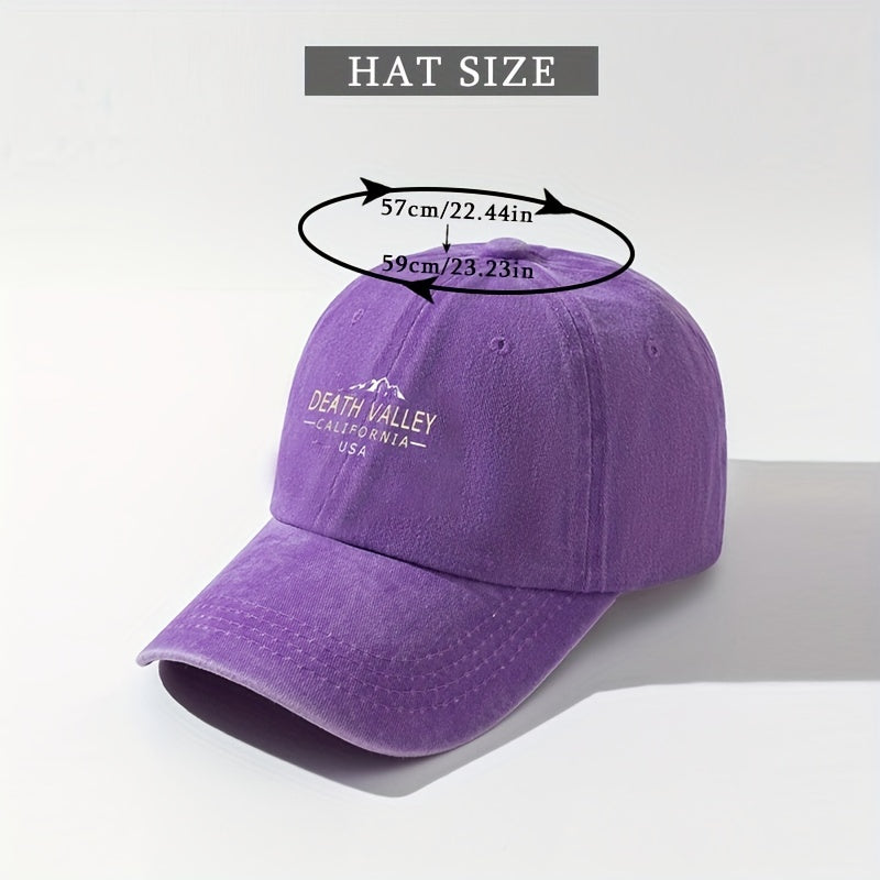 DEATH VALLEY CA Baseball Cap Vintage Washed Cotton Sunscreen Sports Hat