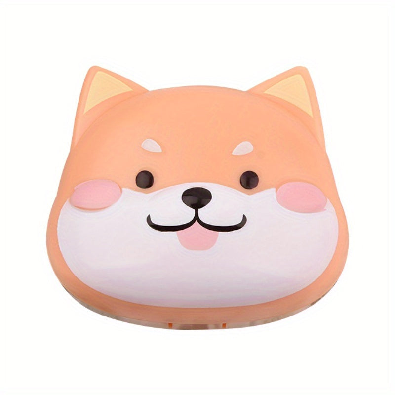 Shiba Inu Puppy Lens Case Cartoon Travel Lens Box With Mirror Tweezers
