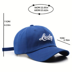 Lucky Embroidered Baseball Cap Caps For Spring & Summer
