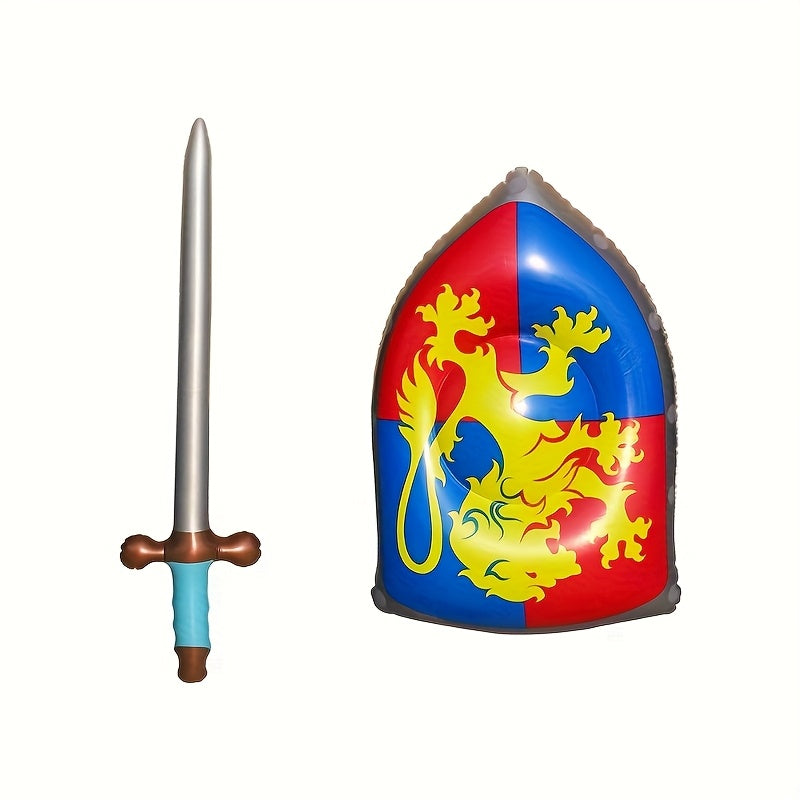 2pcs Inflatable Sword and Shield Set for Sword Games and Party Props