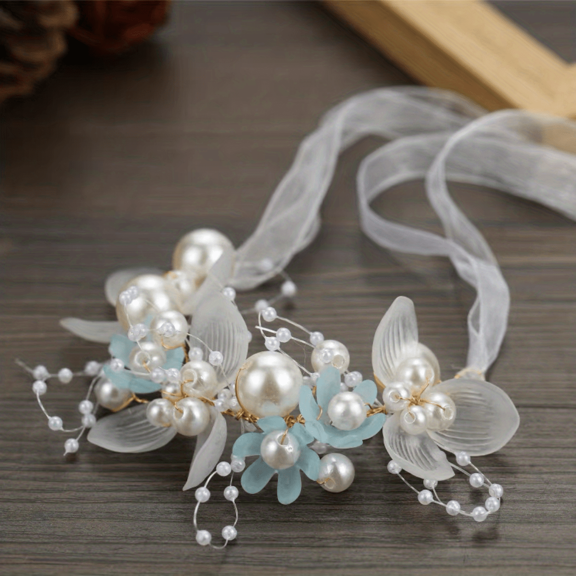 Girls Flower Headdress Hair Accessories Bracelet - Gift For Kids