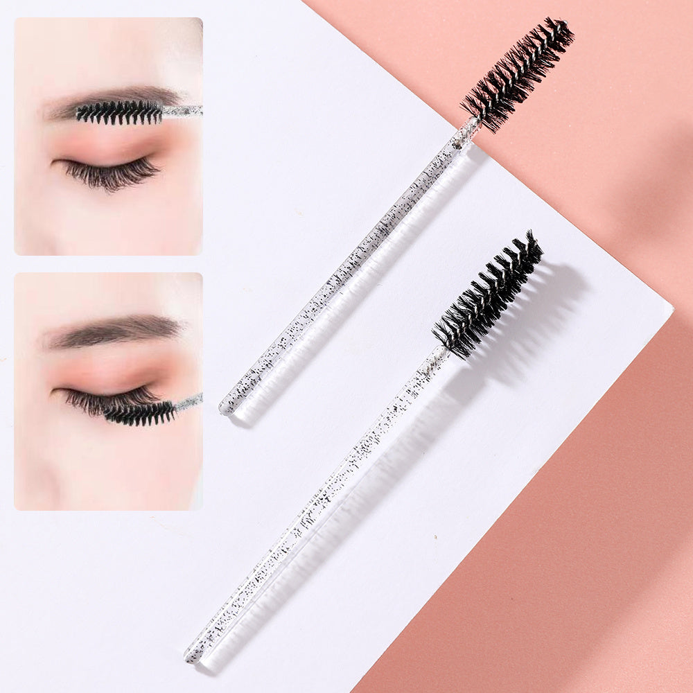 50 Pcs Mascara Wands Crystal Eyelash Brush Makeup Brushes Tools Kits