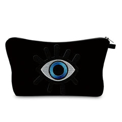 Eye Printed Cosmetic Pouch for Women - Roomy Makeup Bag with Zipper