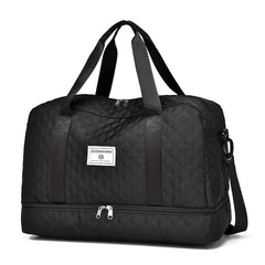 Argyle Pattern Luggage Bag Large Capacity Travel Duffle Bag