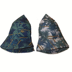 Tropical Basho Print Bucket Hat Reversible Couple Basin Hat