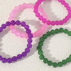 Colorful Hand String Elastic Beaded Women's Bracelet