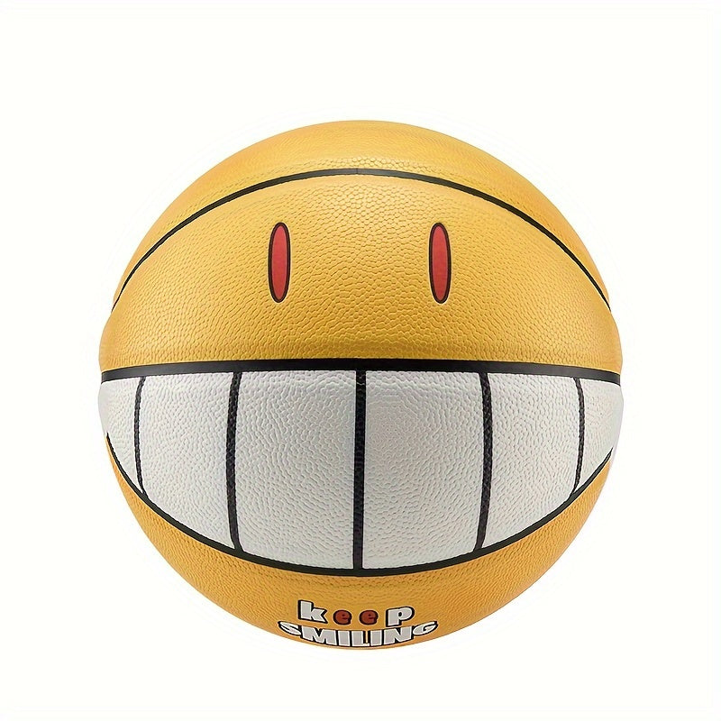 Yellow Smile No 7 Basketball For Indoor And Outdoor Competition