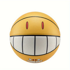 Yellow Smile No 7 Basketball For Indoor And Outdoor Competition
