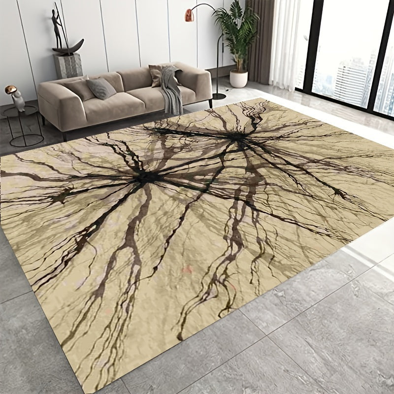 Boho Area Rug Soft Machine Washable Non Slip Backing Stain Resist