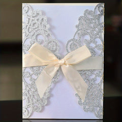 10pcs Laser Cut Invitation Cards for Weddings Birthdays Events Vintage Postcards
