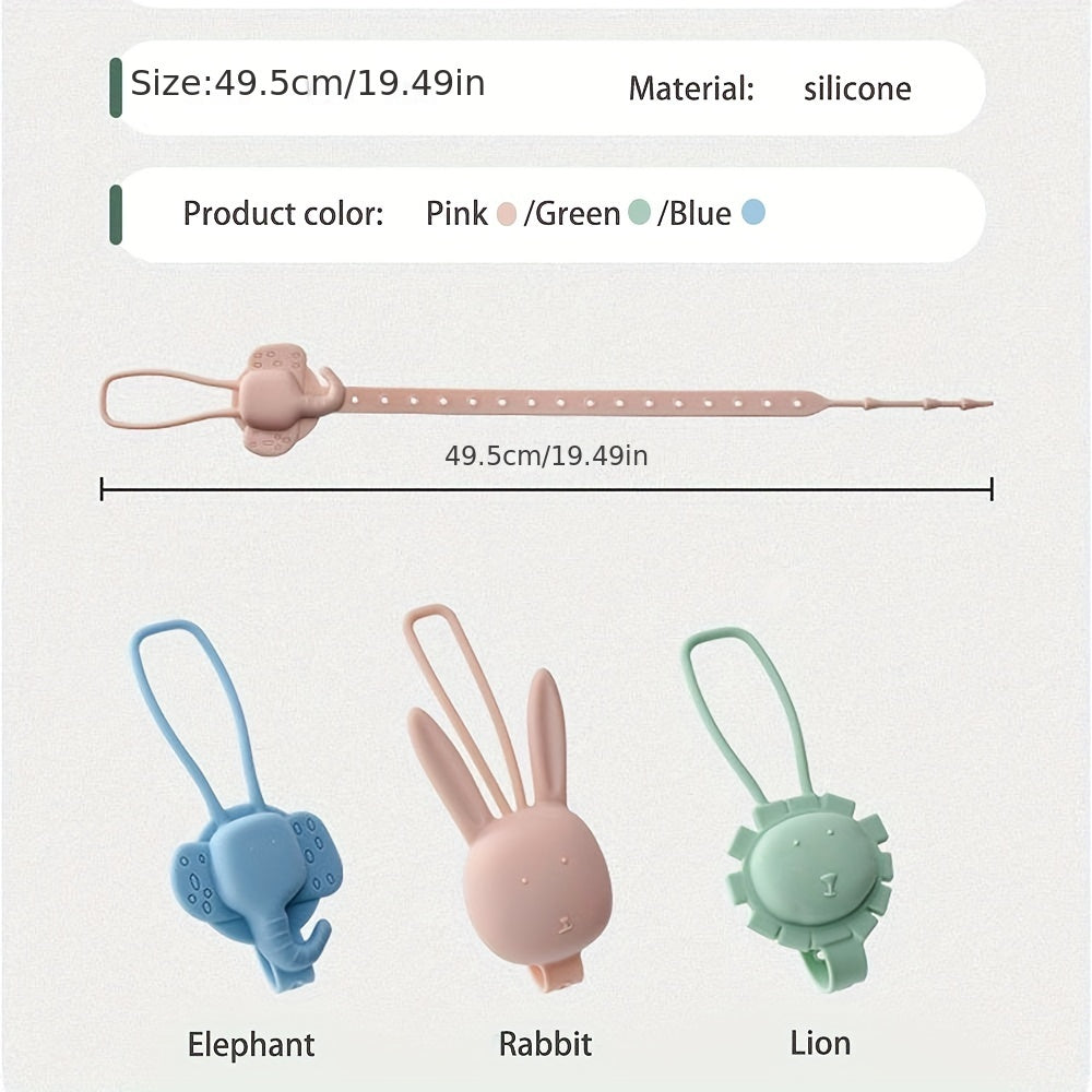 Silicone Pacifier Holder Chain Teether Toy Stroller Accessory