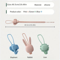 Silicone Pacifier Holder Chain Teether Toy Stroller Accessory