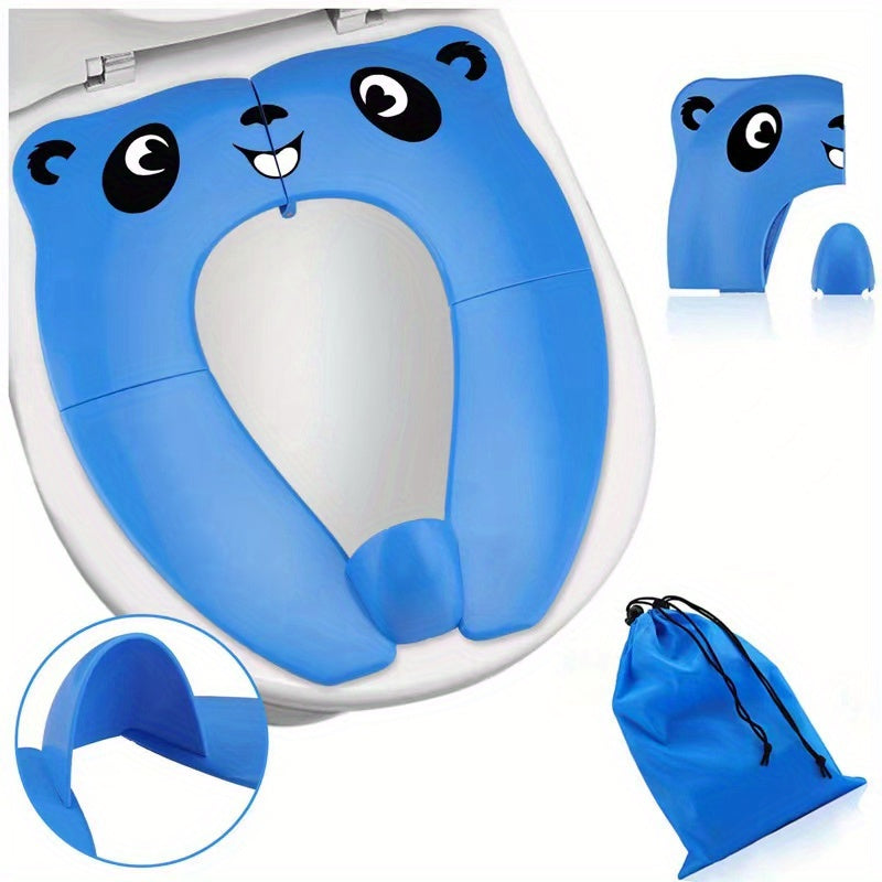 Kids Foldable Toilet Training Seat w/ Anti Slip Pads & Carry Bag