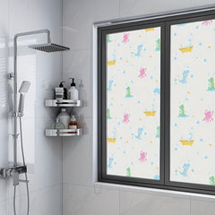 Cartoon Kids Window Stickers Matte Static Glass Film