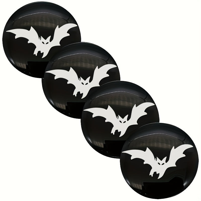 4pcs Bat Car Wheel Center Hub Cap Emblem Stickers Cover 56mm Car Accessories
