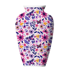 3D Puzzle Vase Feather Pattern 120 Pieces Floral Decor