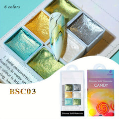 Metallic Nail Watercolor Paint Set for Macaron Designs