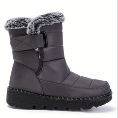 Waterproof Fur Fleece Lined High Top Snow Boots Thermal Winter Keep Warm Boots