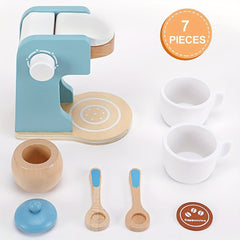 8-Piece Wooden Kitchen Toys Pretend Play Set for Boys & Girls