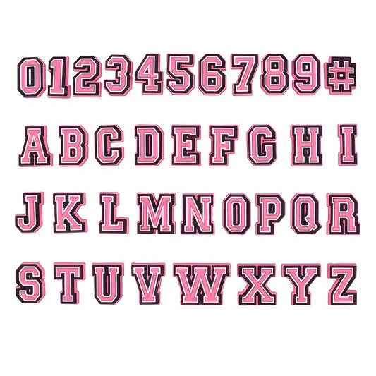 37pcs Pink Letter Shoe Charms For Sandals Christmas Birthday Gift Party Favors