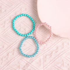 Colorful Simulated Pearl Beaded Bracelet String with Niche Jewelry Gift
