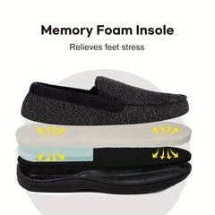 Men's Cozy No Tie Lace Slip On Moccasin Loafers With Assorted Colors