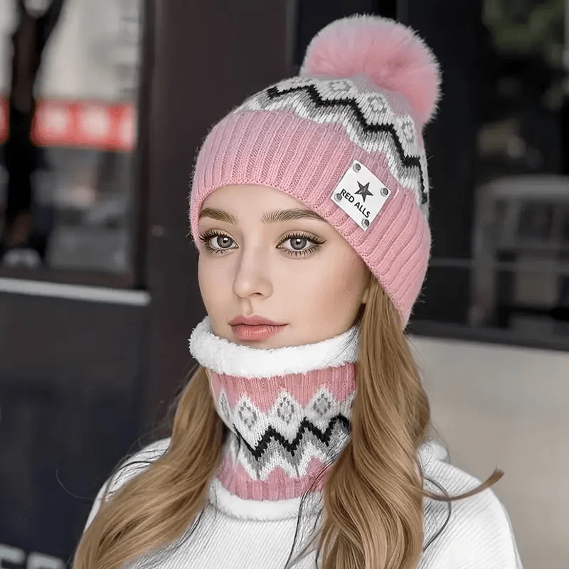 Cozy Winter Beanie Gray & Cable Pattern Ear Flap Hand Wash Festive Headwear