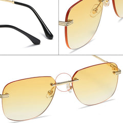 Square Gradient Sunglasses UV400 Unisex High Square Sun Glasses