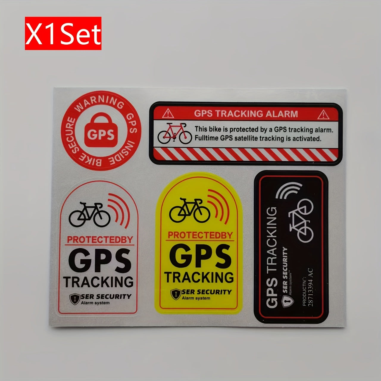 GPS Tracking Bicycle Sticker Glossy Finish Polyvinyl Chloride Label