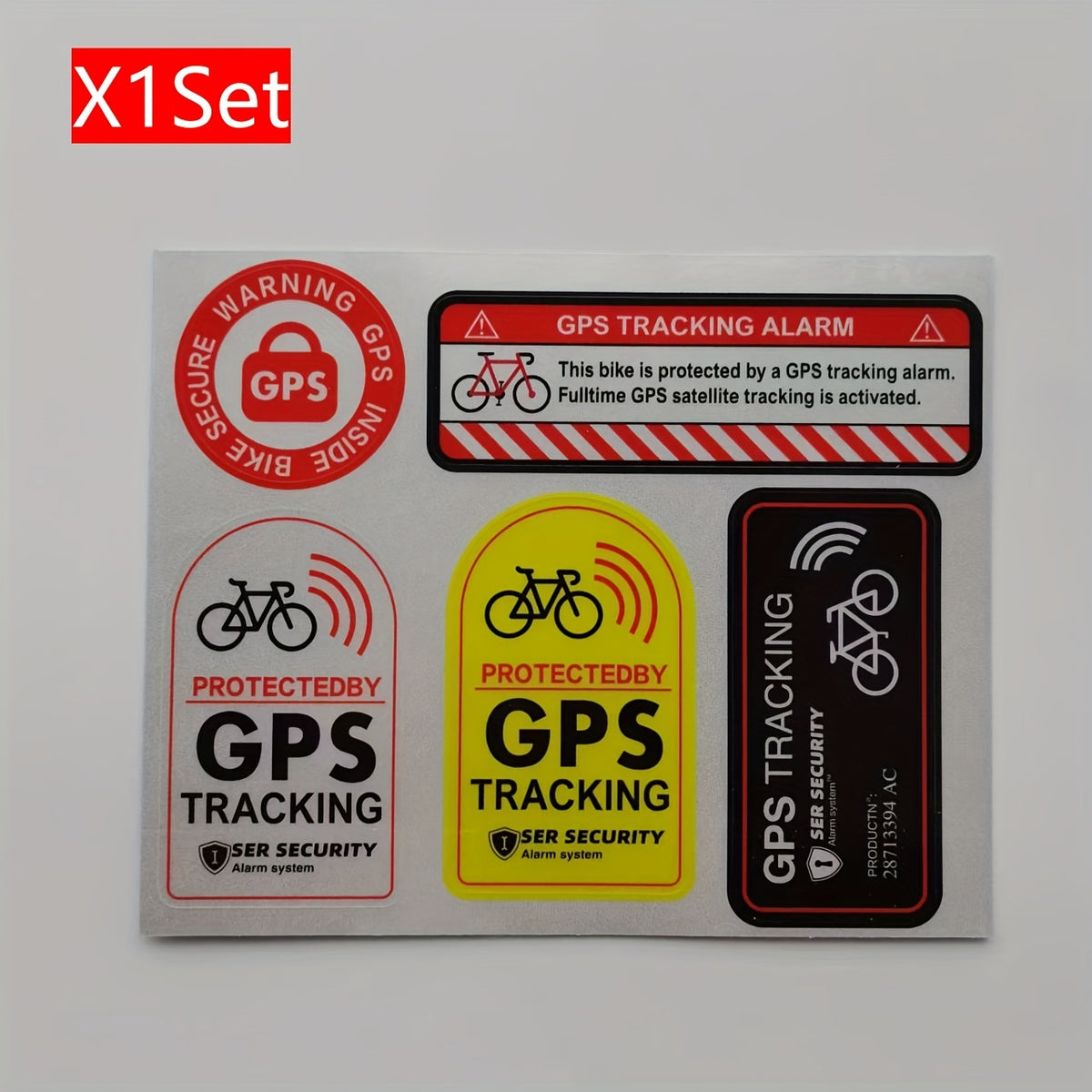 GPS Tracking Bicycle Sticker Glossy Finish Polyvinyl Chloride Label
