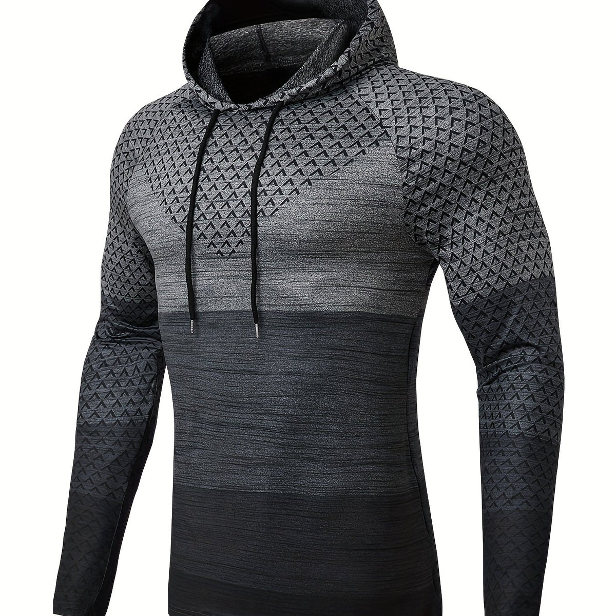 Men's Graphic Hoodie High Stretch Long Sleeve